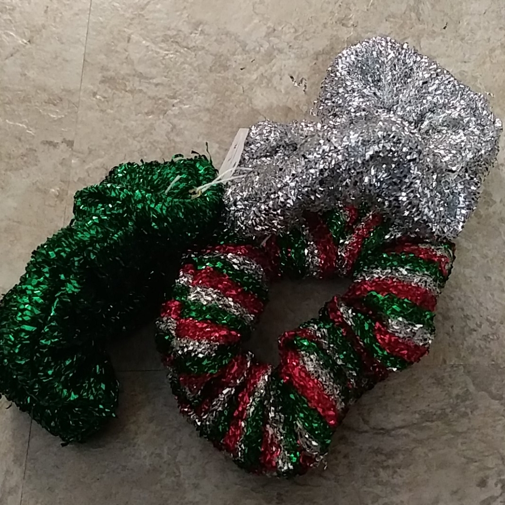 Tinsel Scrunchies